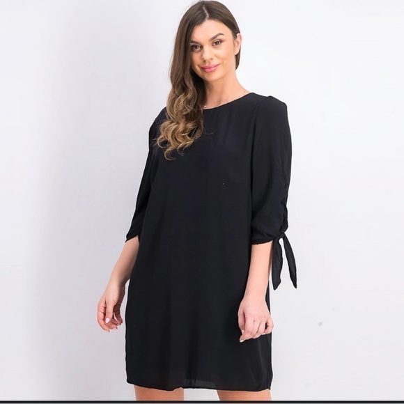 CeCe Dresses & Skirts - NWOT CeCe Women Knotted Sleeve Sheath Dress, Black size 18w
